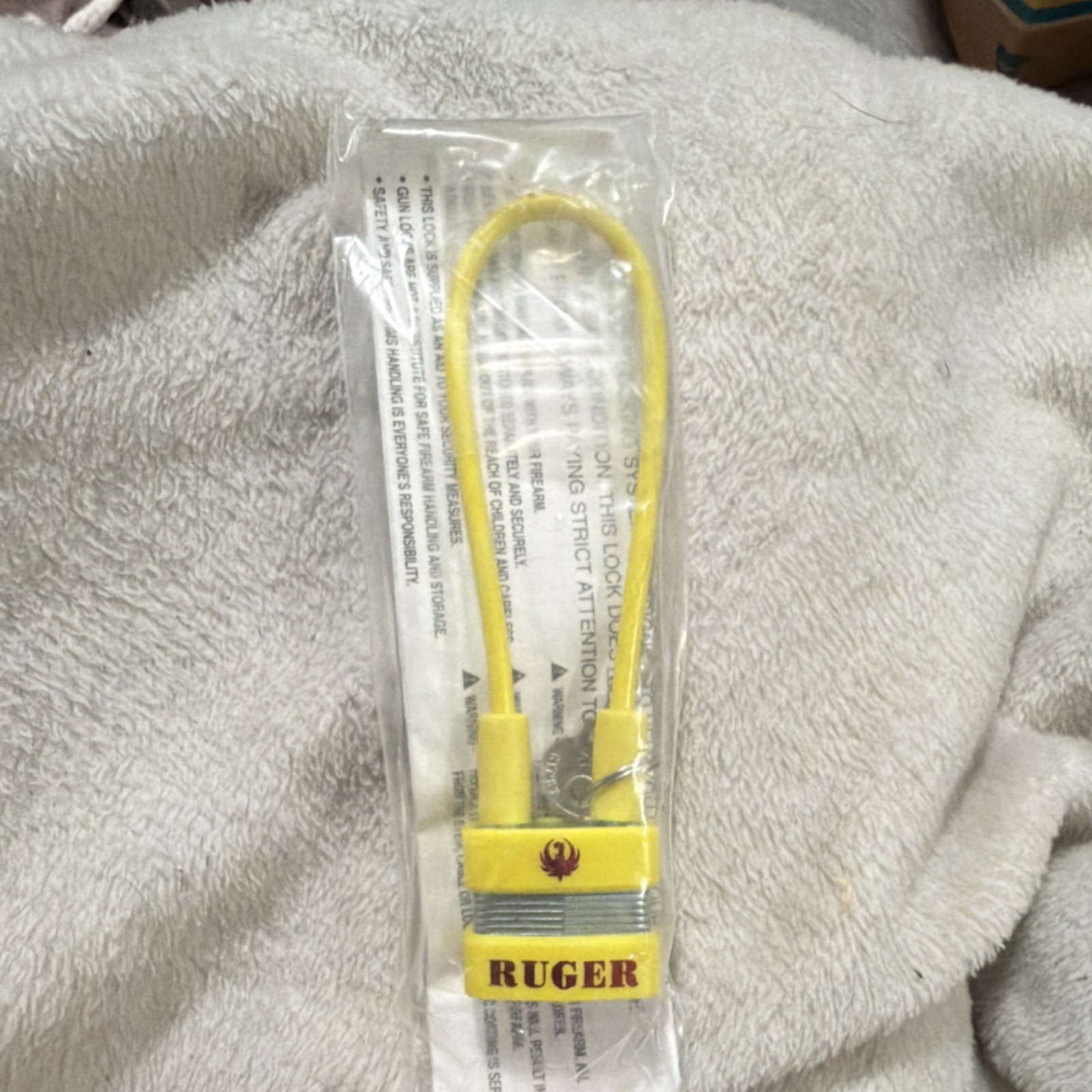 Ruger Cable Gun Lock Yellow Security Cable for Rifle Pistol Shotgun Revolver