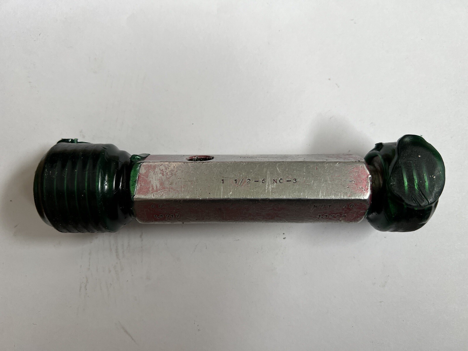 Pennoyer Dodge 1  1/2” -6 NC-3 Precision Thread Plug Gauge, GO NOTGO