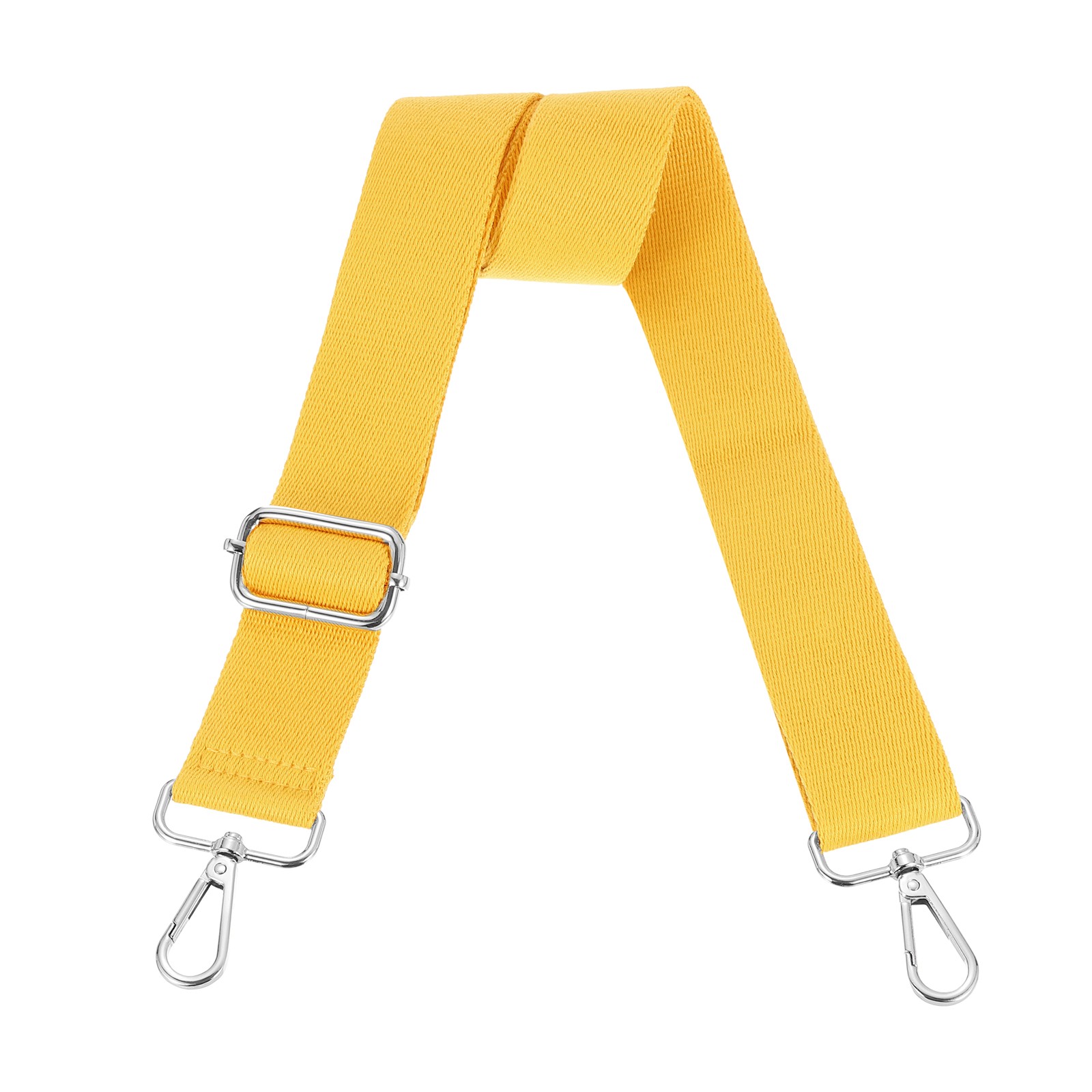 3.8cm Wide Shoulder Strap, Ginger Yellow, Silver Pull Core Buckle