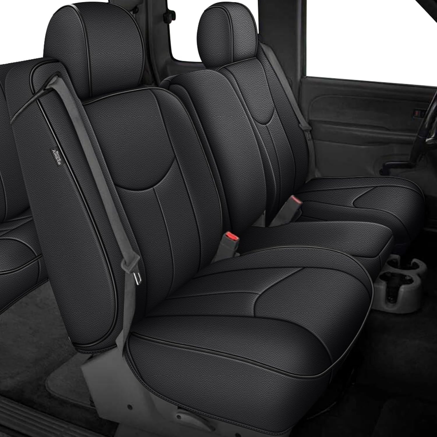 AOMSAZTO Car Seat Cover for Chevy Silverado/GMC Sierra 1500 (1999-2006) - Leathe