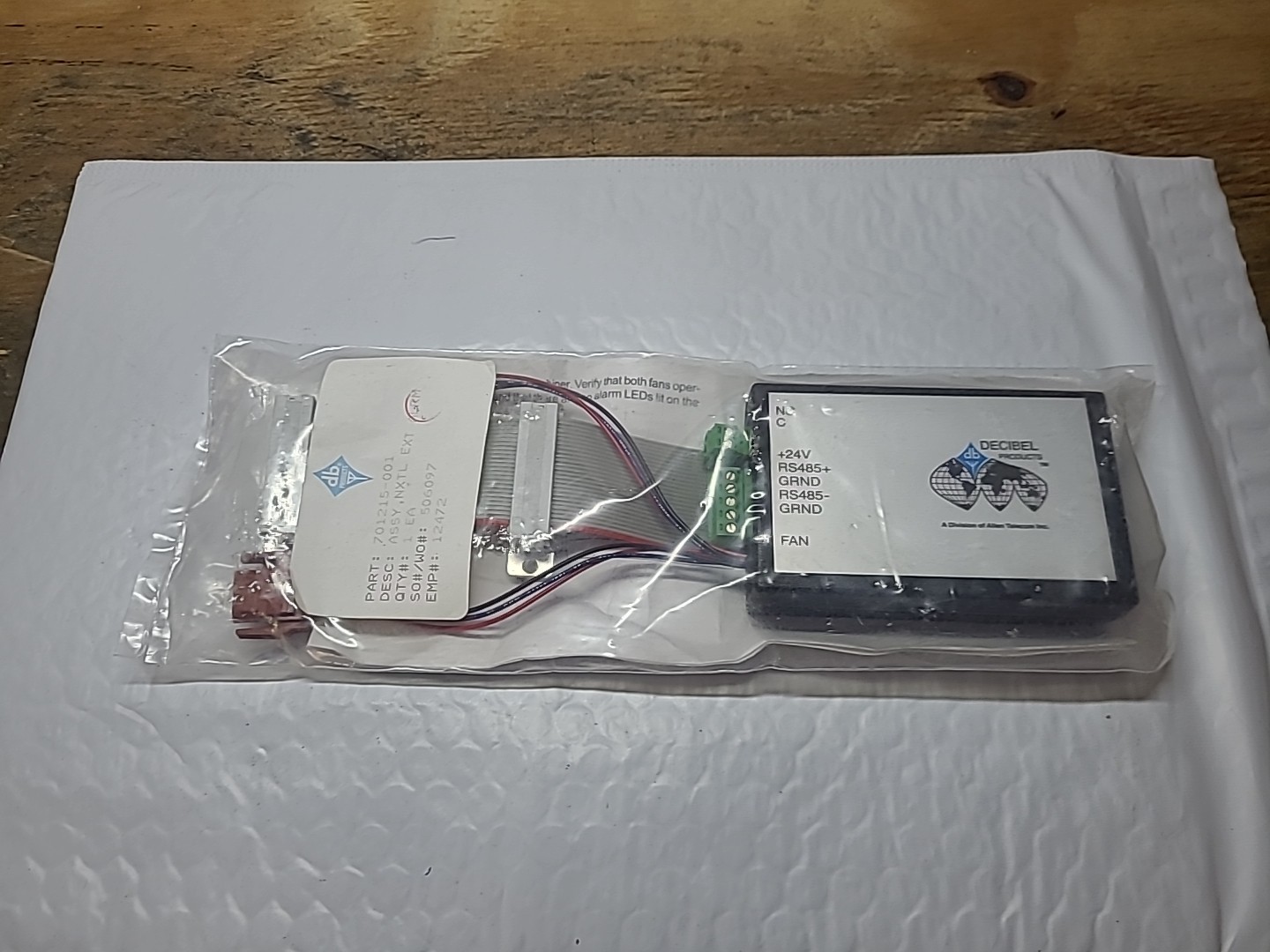 Decibel Products External Alarm Adapter...701215-001...NEW..SEE PHOTOS FOR SPECS