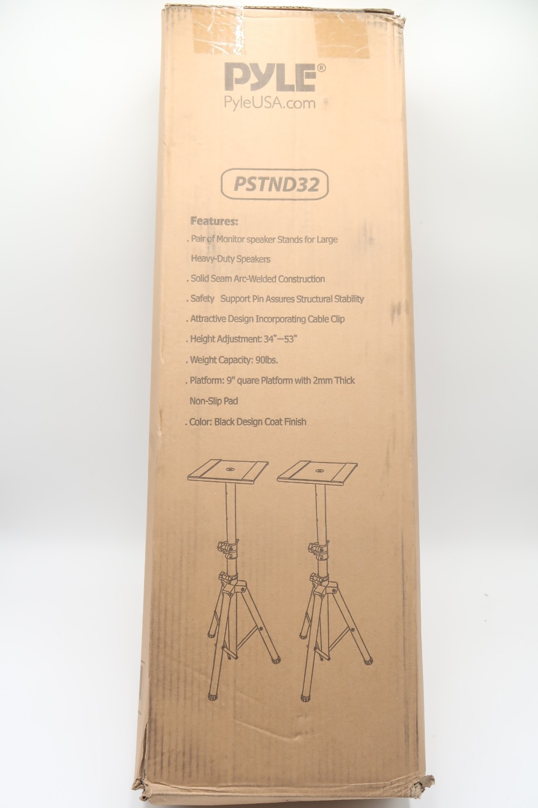 Dual Studio Monitor Speaker Stand Mounts, Universal Device Stands, Pair