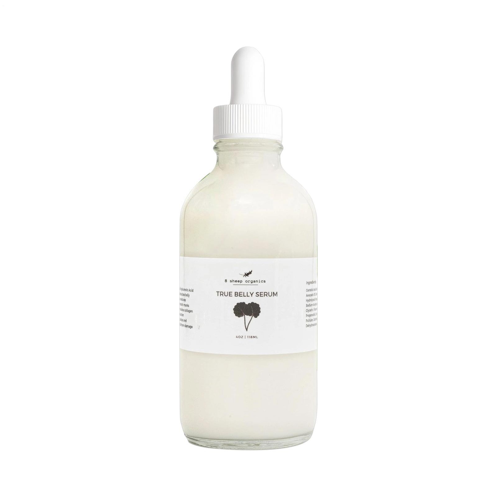 8Sheep Organics Belly Serum, Pregnancy-Safe Skin Care Belly Oil 4 FL OZ