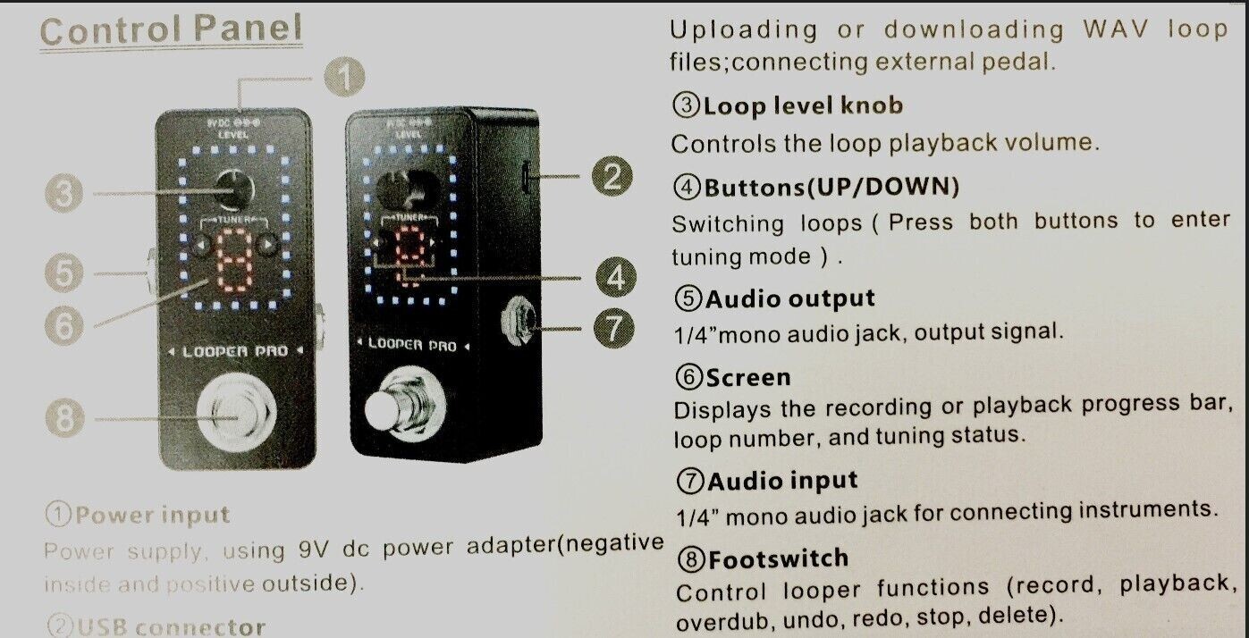 Haze LOOPER PRO - Guitar Looper Effect Pedal