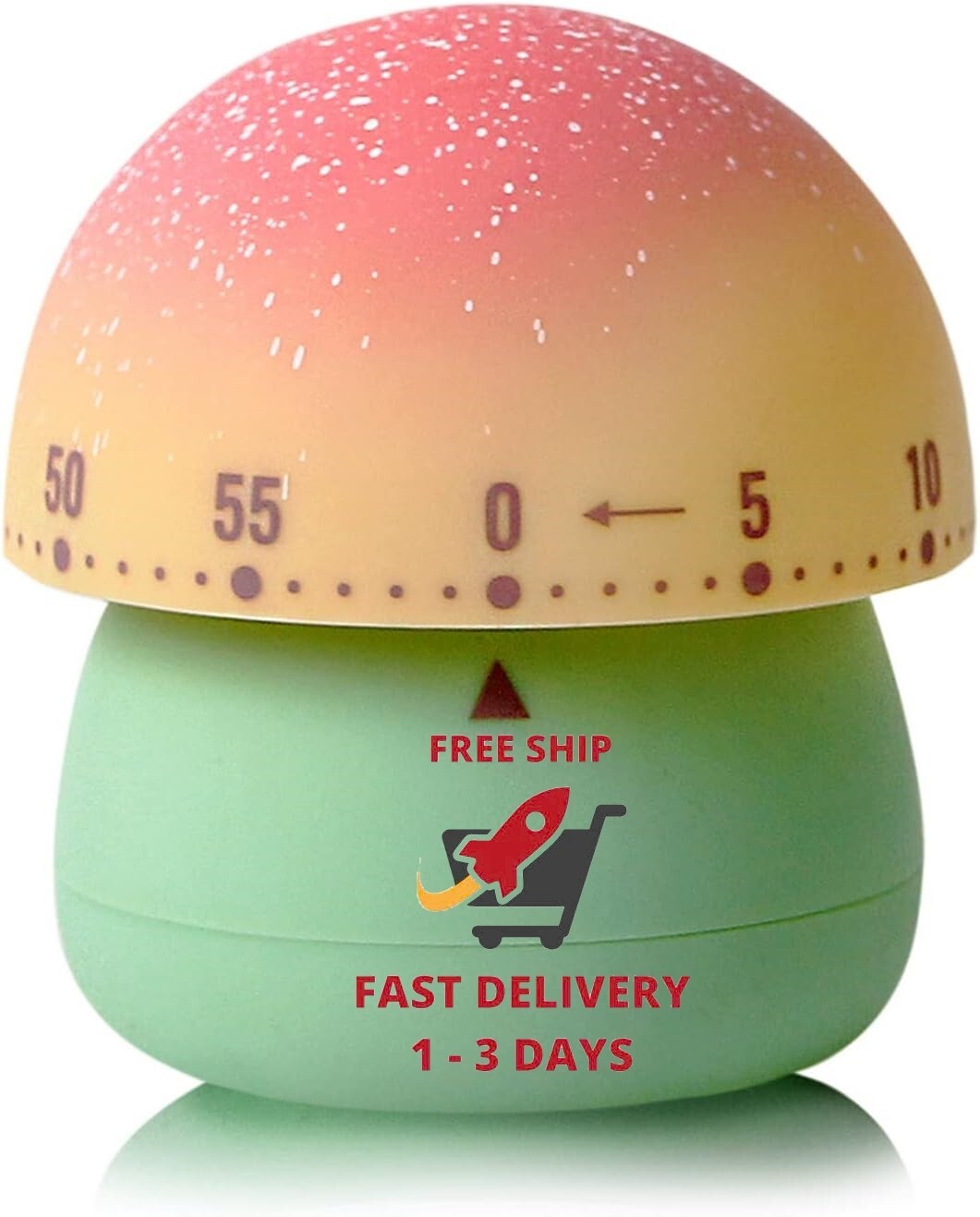 Temporizador mecánico de cocina, bonito temporizador con forma de hongo