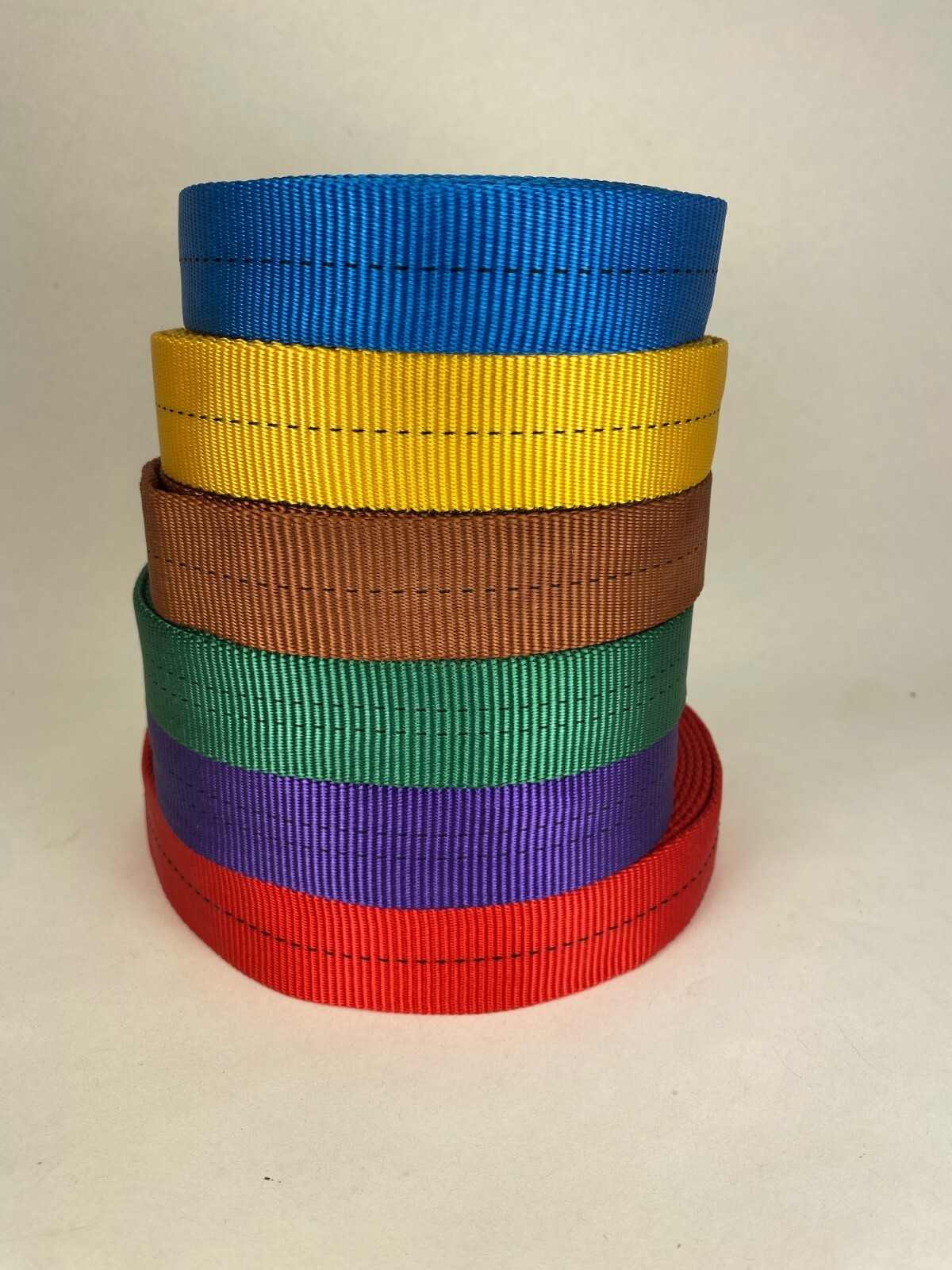 1 inch wide tubular nylon webbing, 15 feet long, CHOOSE COLOR rope protection