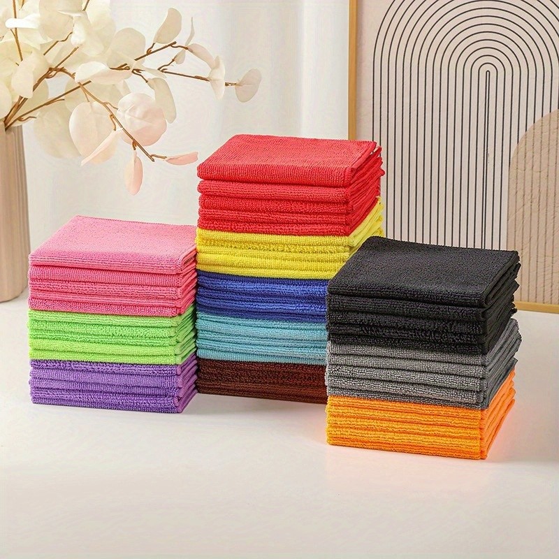 10/20/40 Pcs Super Absorbent Microfiber Cleaning Cloth Dishcloth Multifunction