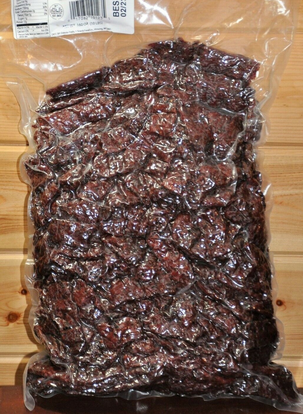 PEPPERED BEEF Bits Kippered BULK 10 Pounds Dakota Trails Fast Shipping