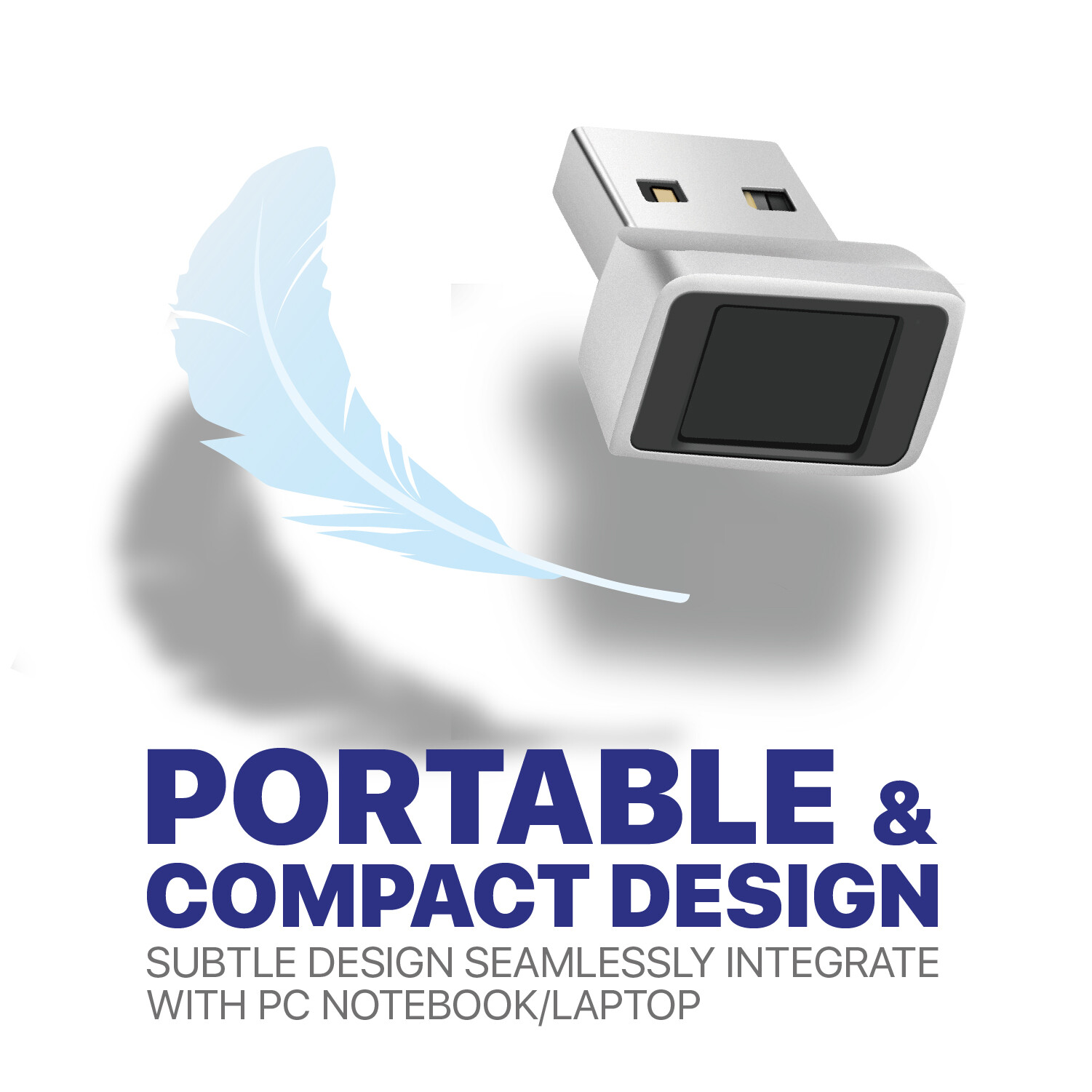USB Fingerprint Reader for Windows Hello, Biometric Scanner for Laptops & PC