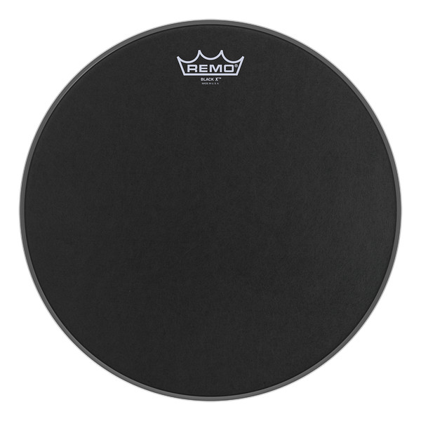 Remo Emperor X Black Suede 14" Snare Drum - Bottom Black Dot