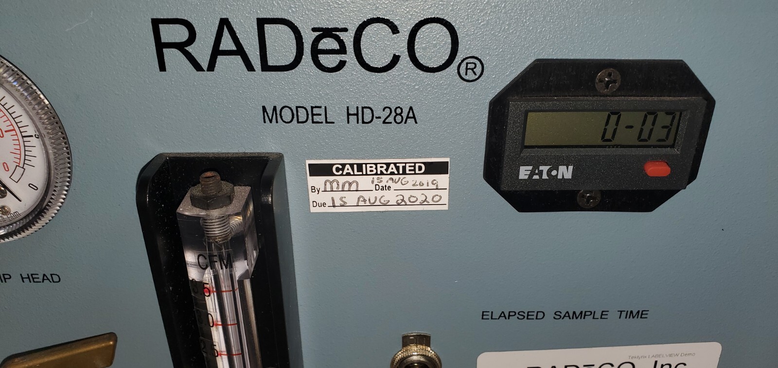 RadeCo HD 28A used constant flow air sampler