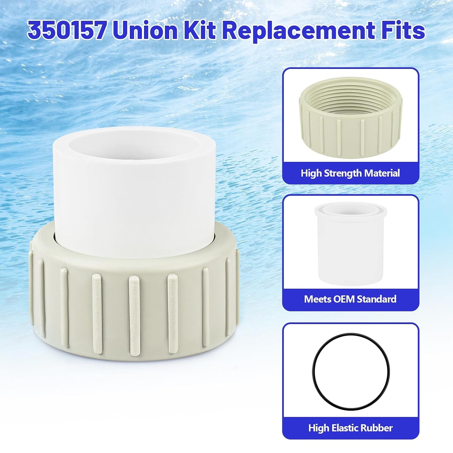Pool Pump Union Fittings Replacement Pentair SuperFlo & SuperFlo Variable Speed