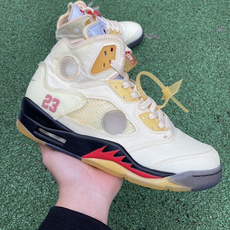 AJ5 SP x Off-White Retro Mid Sail DH8565-100