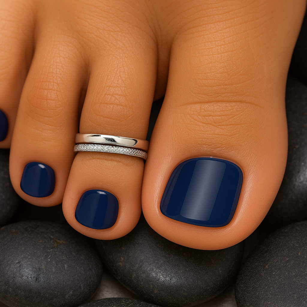 Sterling Silver Toe Ring Set of 2 – Handmade Adjustable Toe Rings