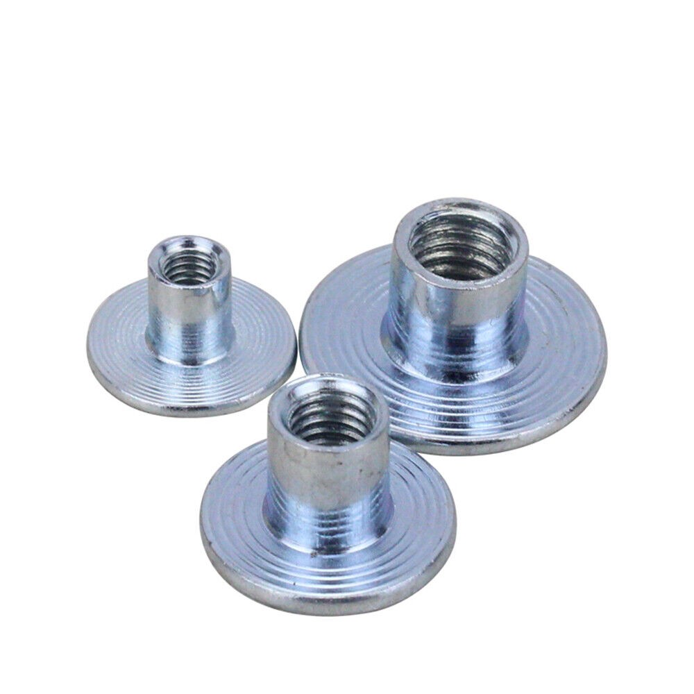 10x Cold Compression Steel M5 x 8mm, Round Socket, Weld Nut Insert, T Nuts