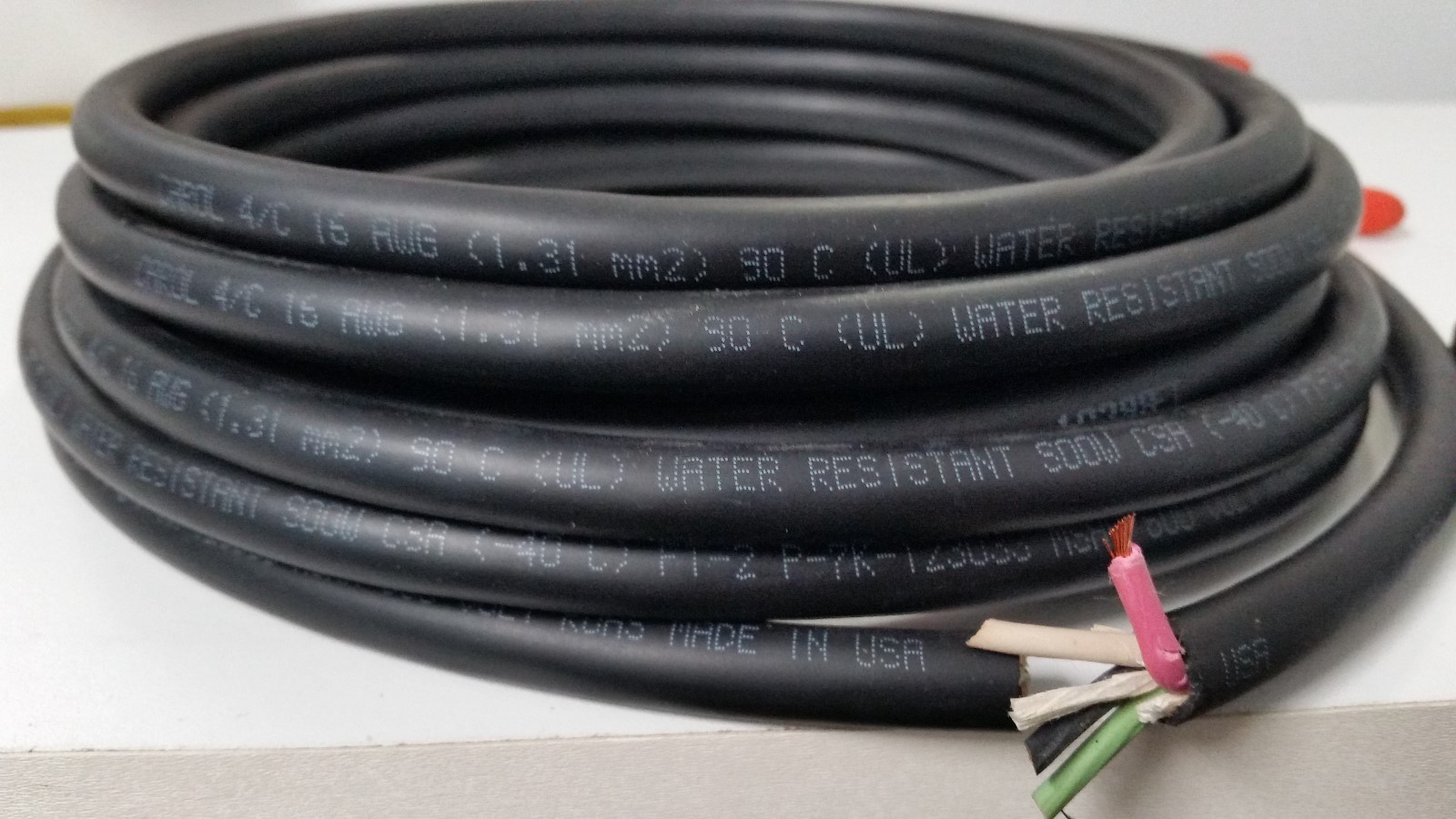 18/4 SOOW 18 AWG 50 FEET USA Portable Outdoor Indoor 600 V Flexible Wire Cable
