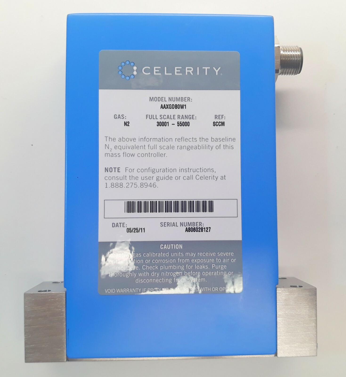 Brooks Celerity IN3XP Mass Flow Controller Gas N2 55000 sccm