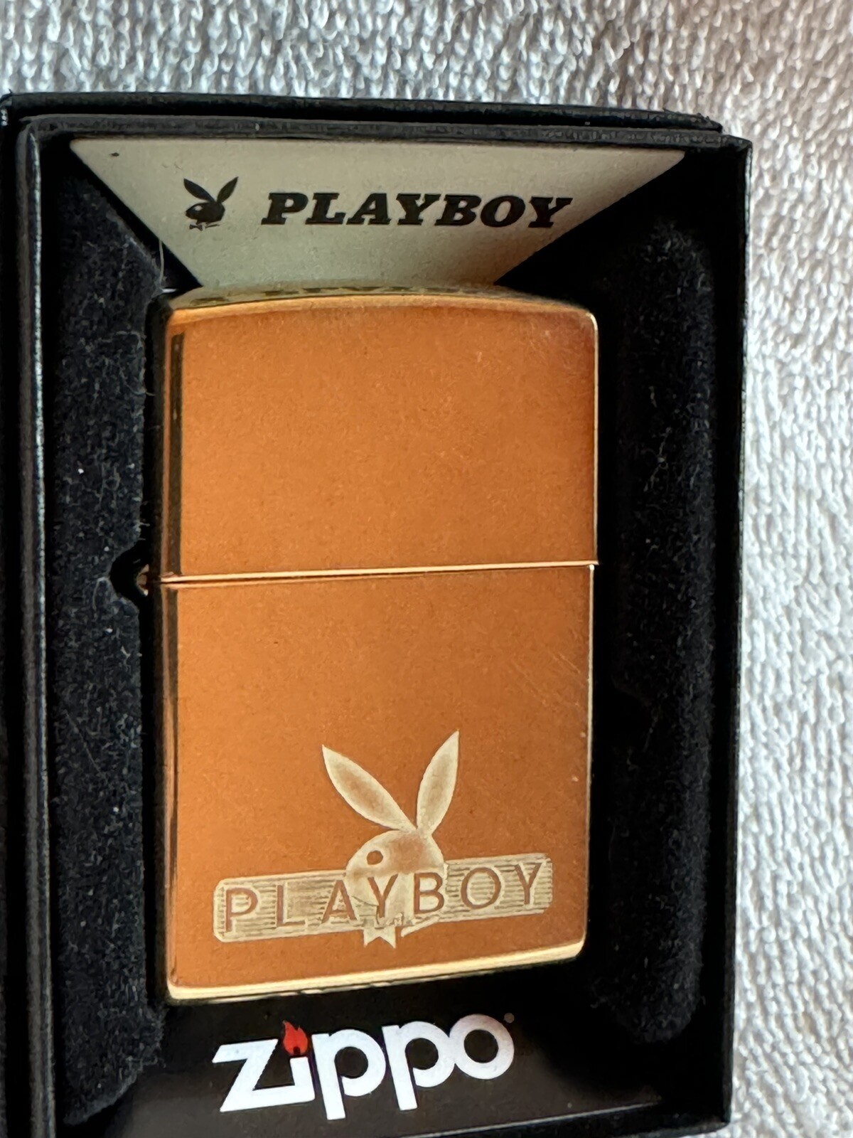Playboy Bunny Logo Brass Zippo Lighter NEW 46731