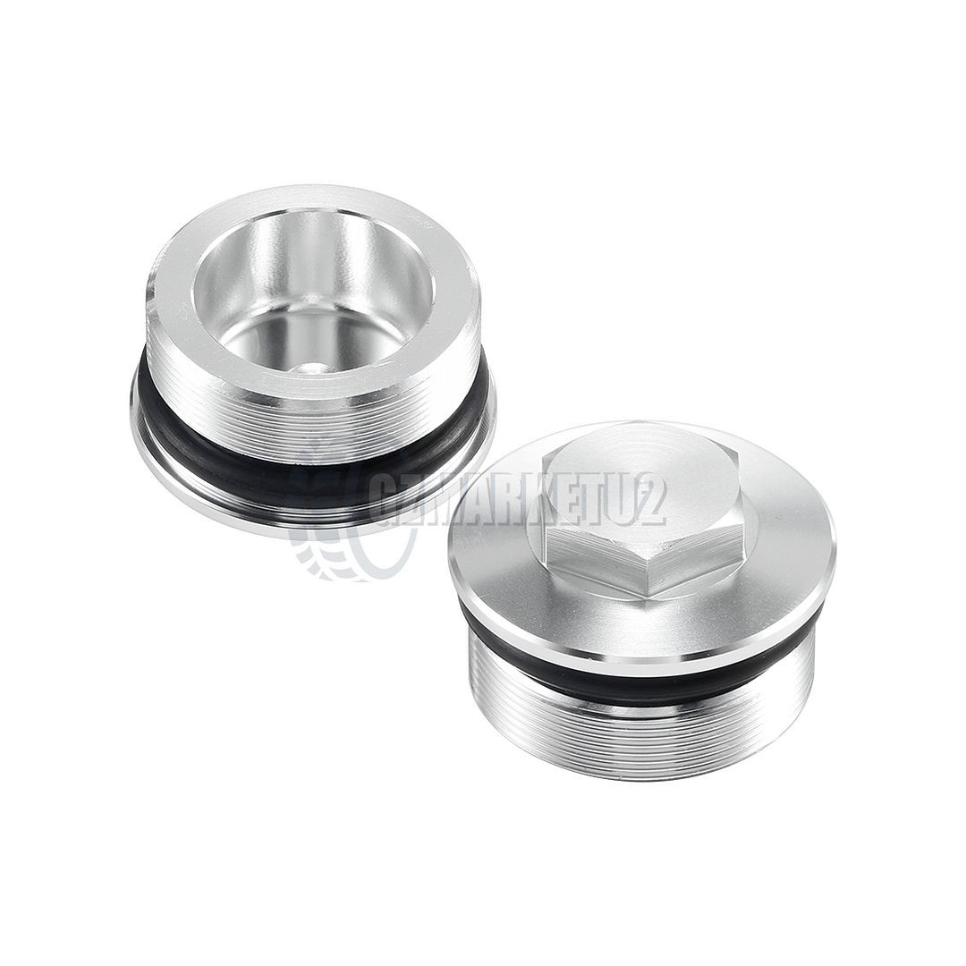 Front Fork Caps Bolts Adjusters Plugs For Suzuki GSF600 Bandit  600 1995-2004
