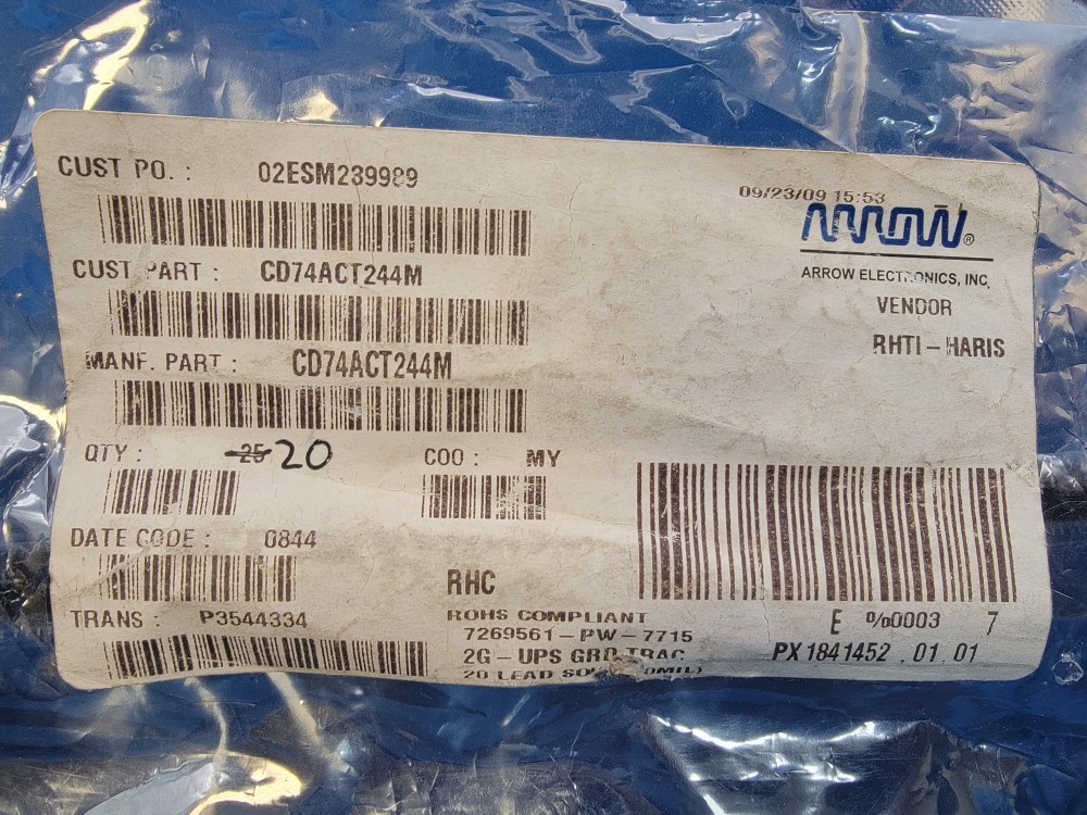 New (20pcs) CD74ACT244M TEXAS INSTRUMENTS IC Logic