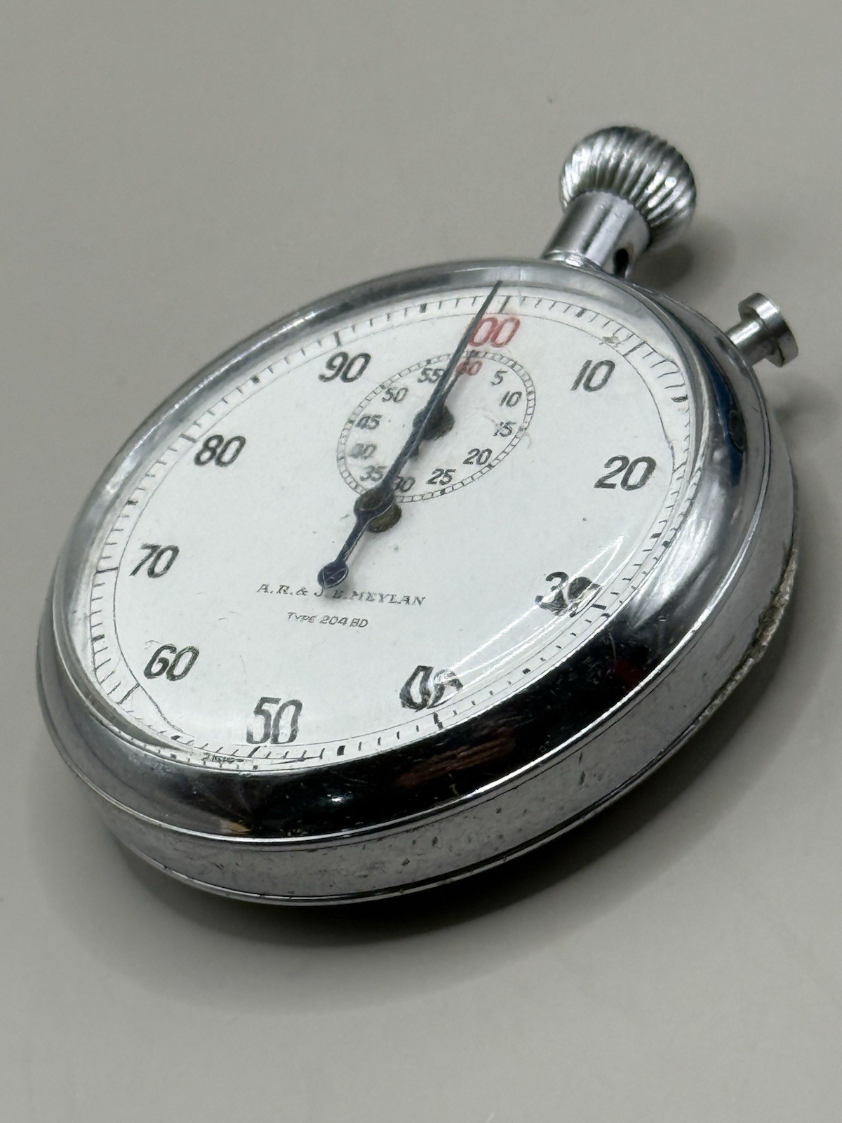 A.R. & J.E. Meylan Type 204BD Mechanical Wind Up Stop Watch