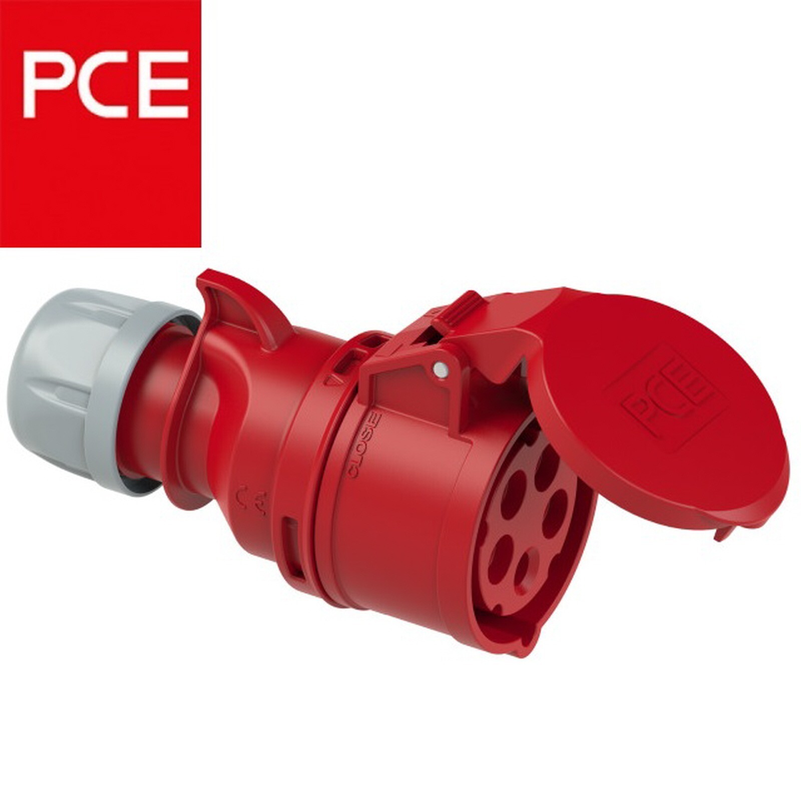PCE 225-6 CEE-connector [32A 5p 6h IP44] SHARK 200/346V~ - 240/415V (3P+N+PE)