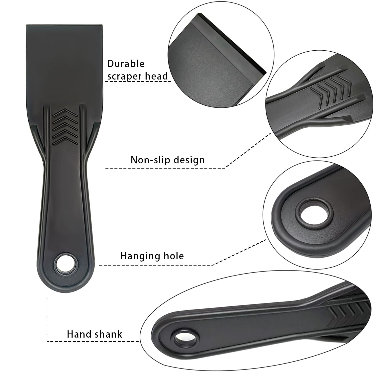 6 Pack Plastic Putty Knife Set, 2" Flexible Paint Scraper Tools for Spackling...