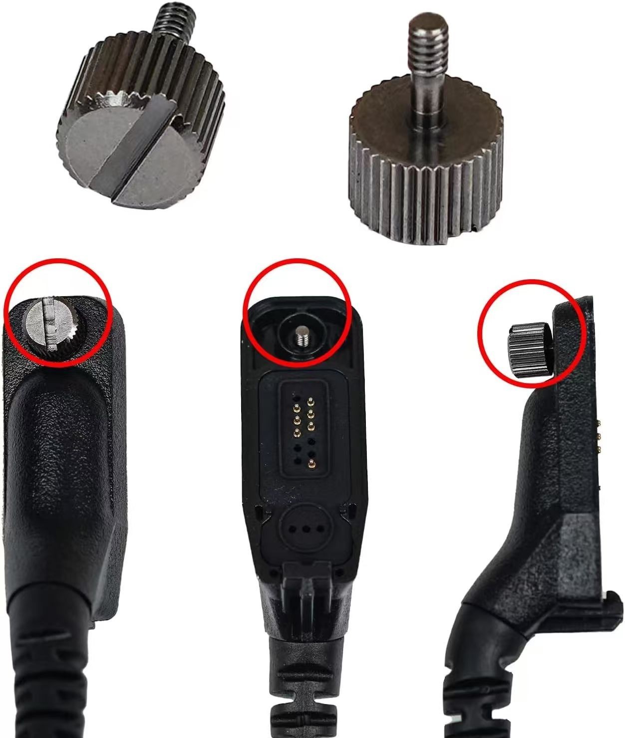 5Pack: Motorola OEM Speaker Mic Locking Screw for APX6000/APX7000/APX8000 Radios
