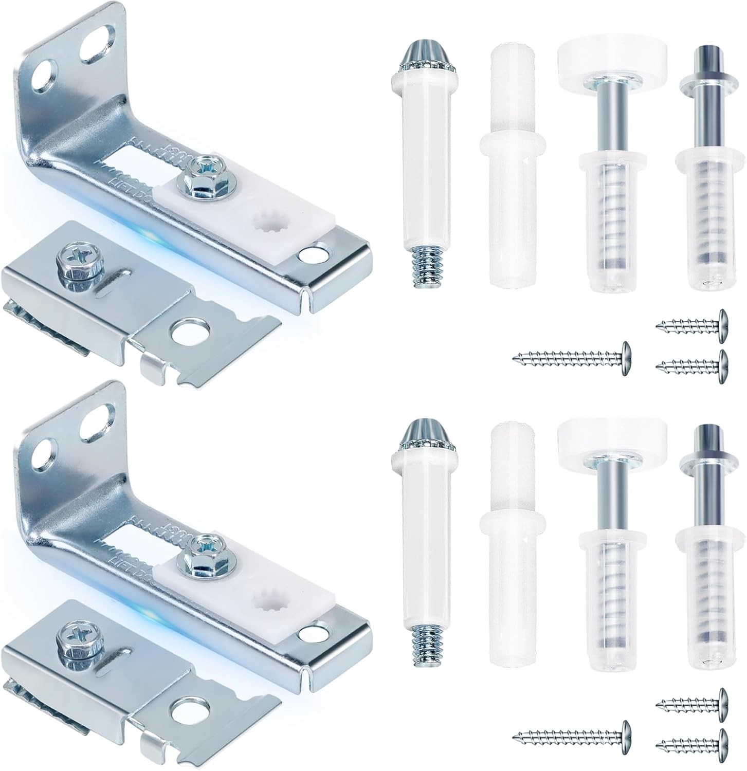 2 Pack Bi-fold Sliding Closet Doors Replacement Parts Include Top&Bottom Bracket