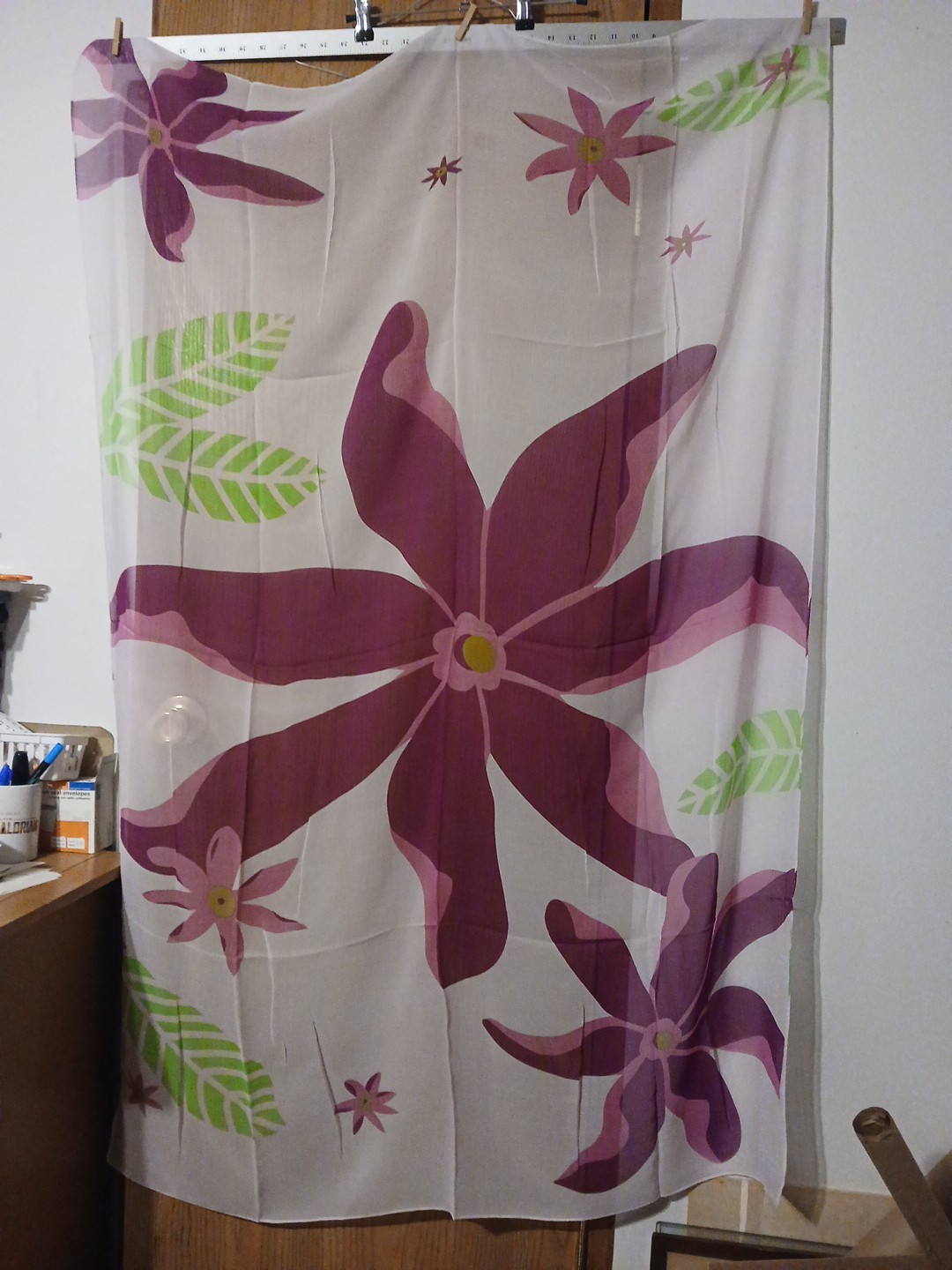 Sarong Wrap Shawl Hawaiian Multicolor Boho 60x40"