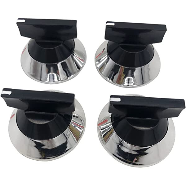 ER330190 Exact Compatible Replacement Part for Whirlpool Knob, Black New 4 Pack