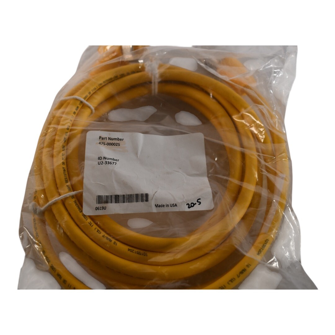 NEW 475-000025 U2-33677 USA PLC Cable Assy Connector