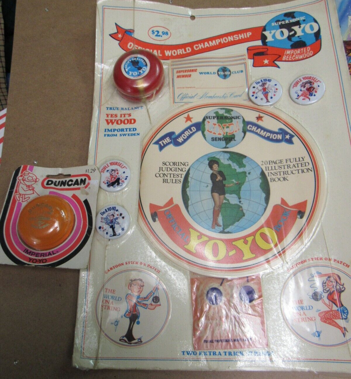 VTG Duncan Imperial Yo-Yo - Orange # 407131 USA made unopened Linda Sengpiel LOT
