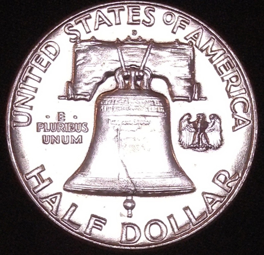 1963-D FRANKLIN SILVER HALF DOLLAR 50C , UNCIRCULATED