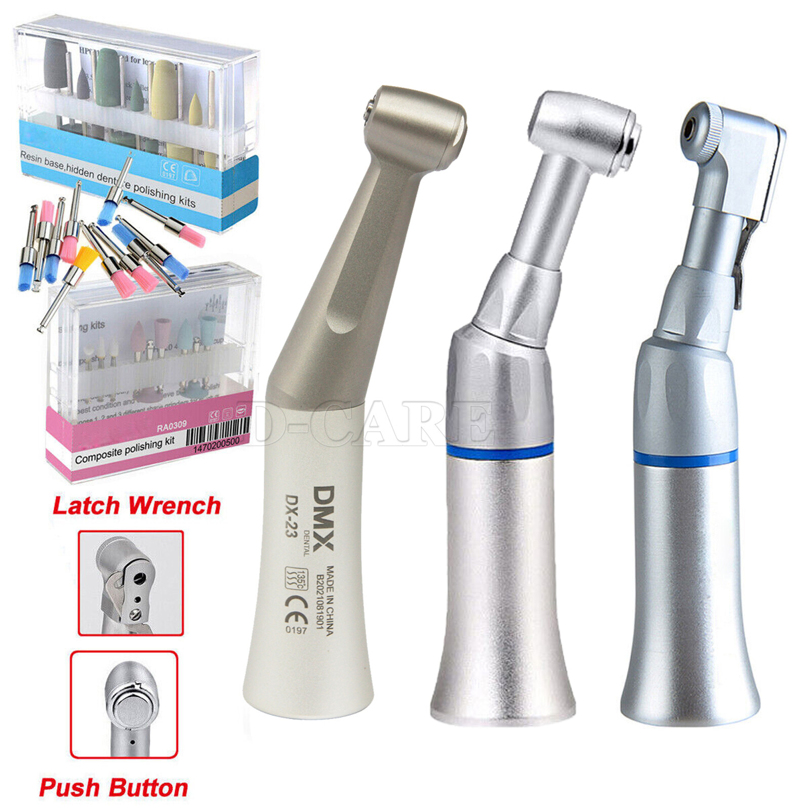 NS Style Dental Slow Low Speed Handpiece Contra Angle/Composite Polishing Bur K