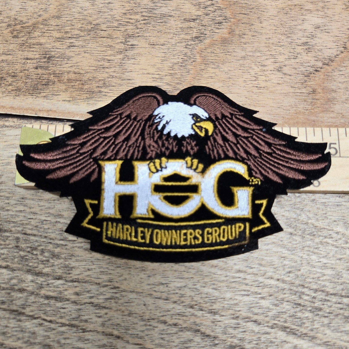 Harley Owners Group HOG Small Downwing Eagle Patch 5" x 2 3/4" NEW
