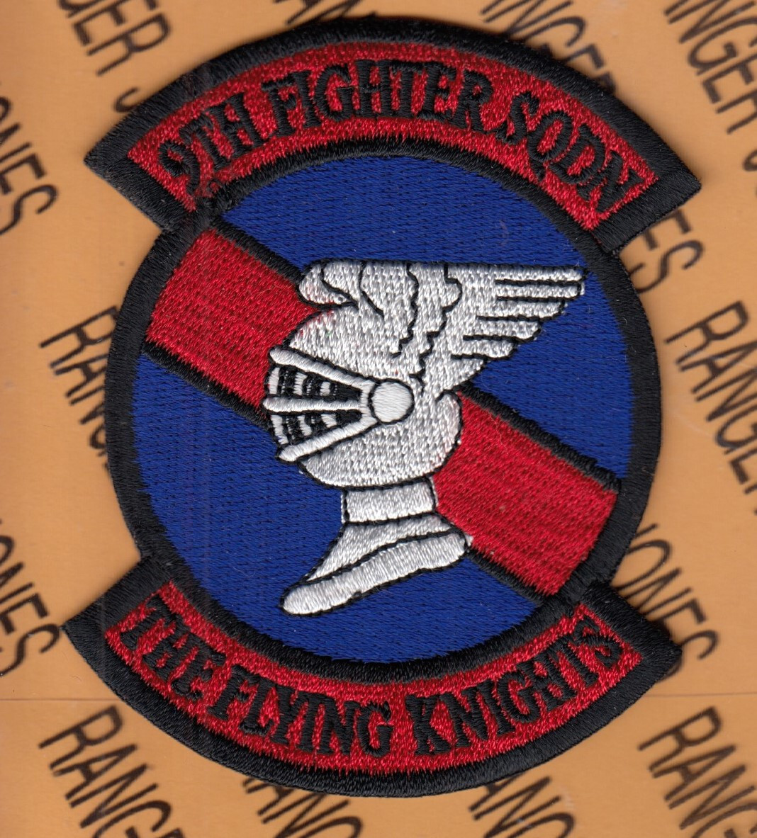USAF Air Force 9th Fighter Sq FS THE FLYING KNIGHTS ~3.75" patch c/e C