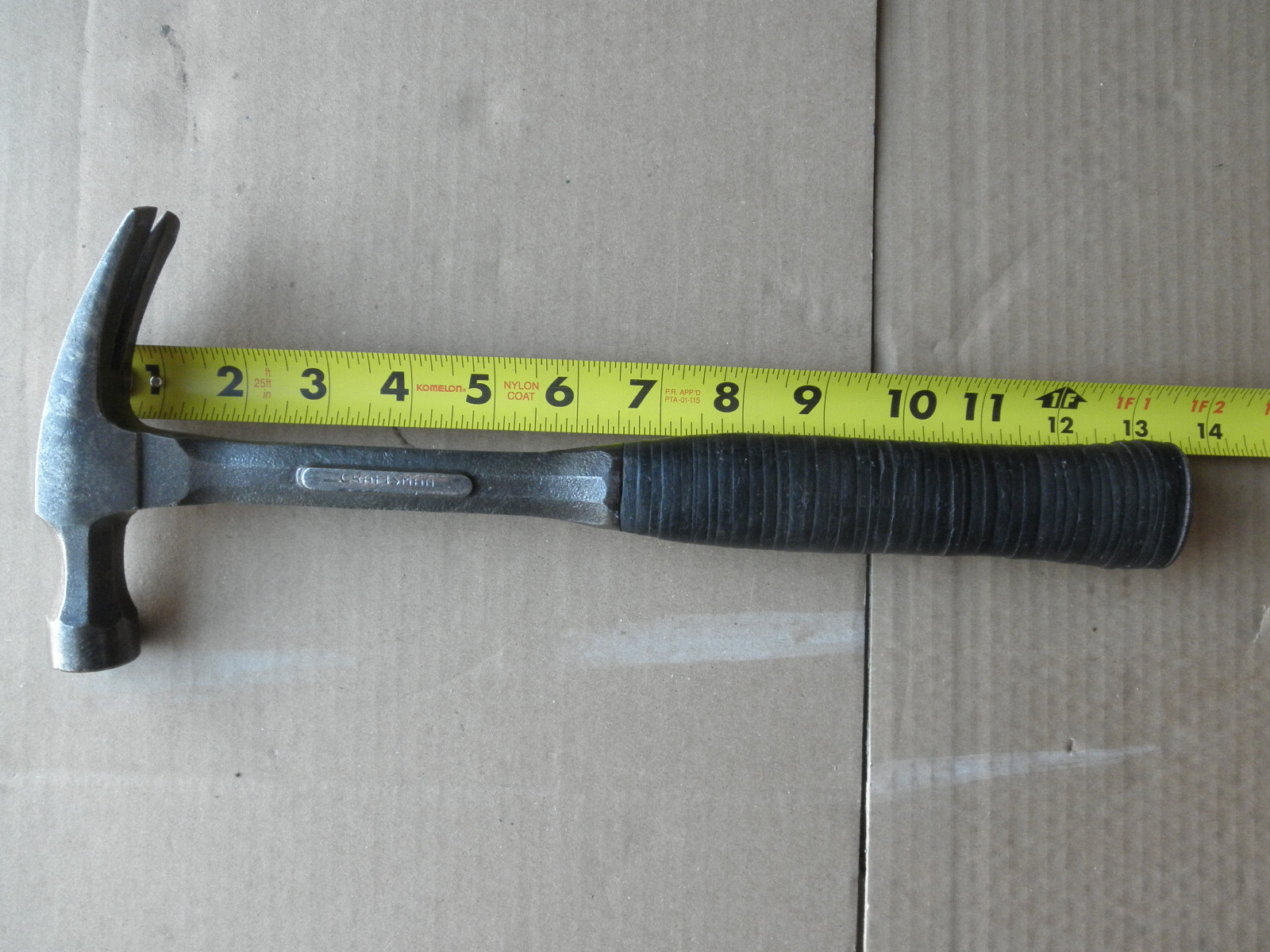 Vintage CRAFTSMAN Leather Handle Raised Logo Hammer
