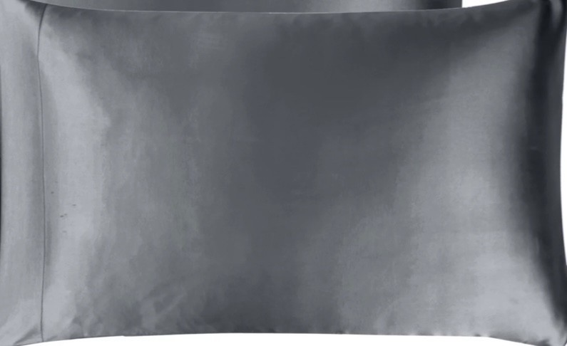 Mend Queen Sz Satin Pillowcase- Gunmetal Gray - New