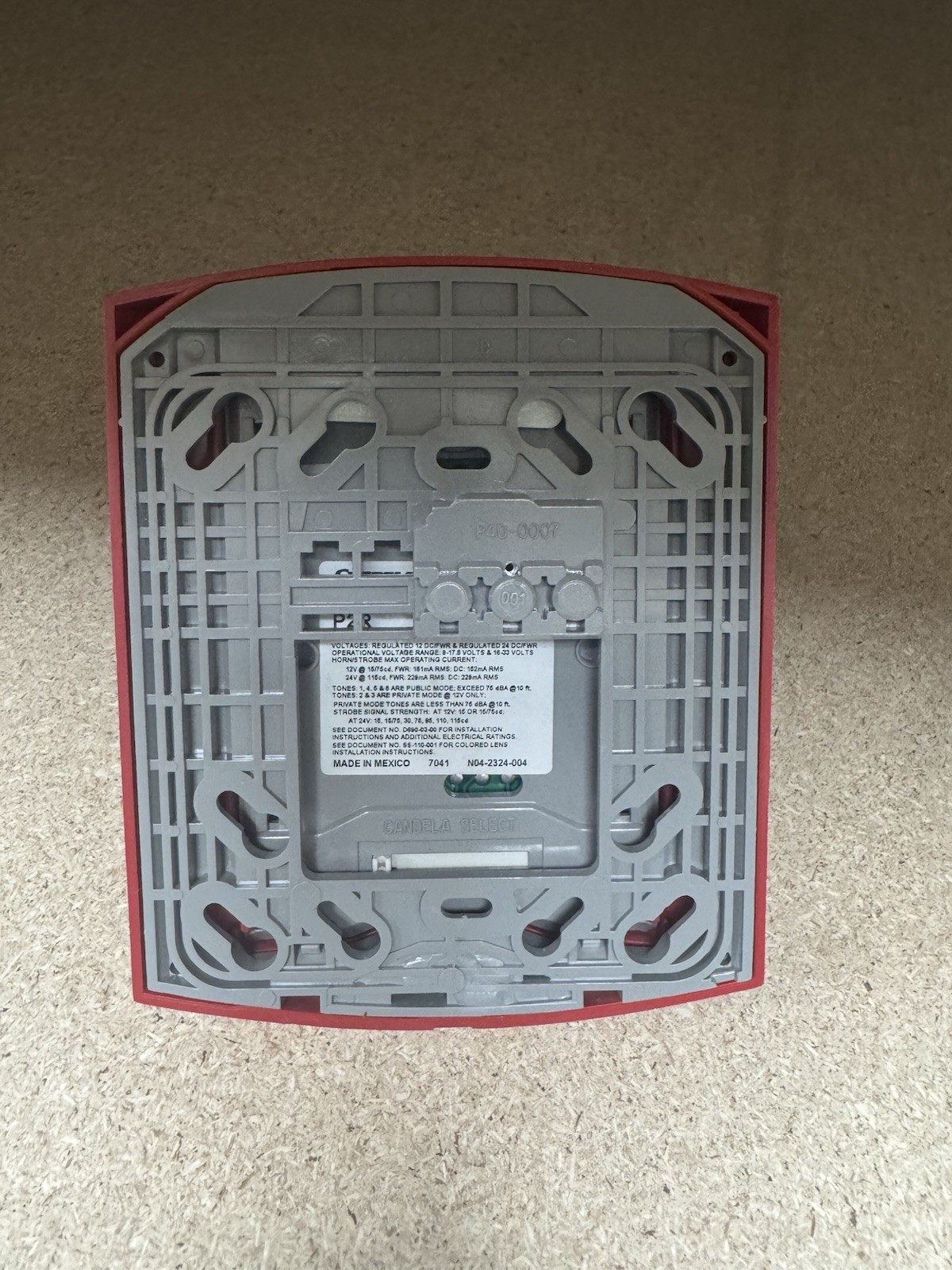 System Sensor P2R Horn Strobe - Red, Wall Mount - FREE SHIPPING!
