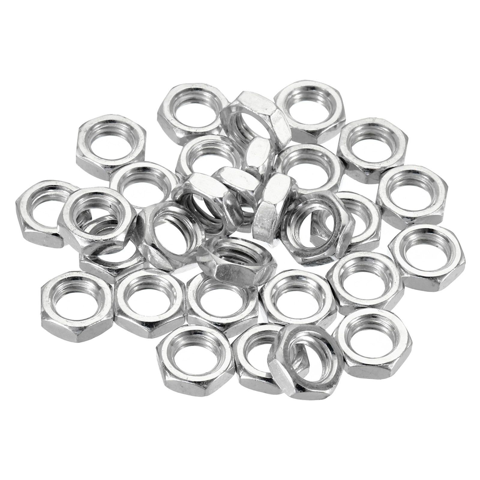 30pcs M8 x 1.0 Steel Hex Nuts Hardware Nuts Screw Bolt Fasteners 4mm High