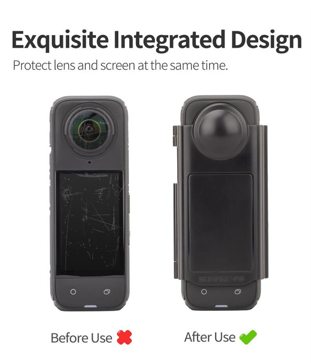 Integrated Lens Screen Protective Cover Camera Case Protector for Insta360 X4