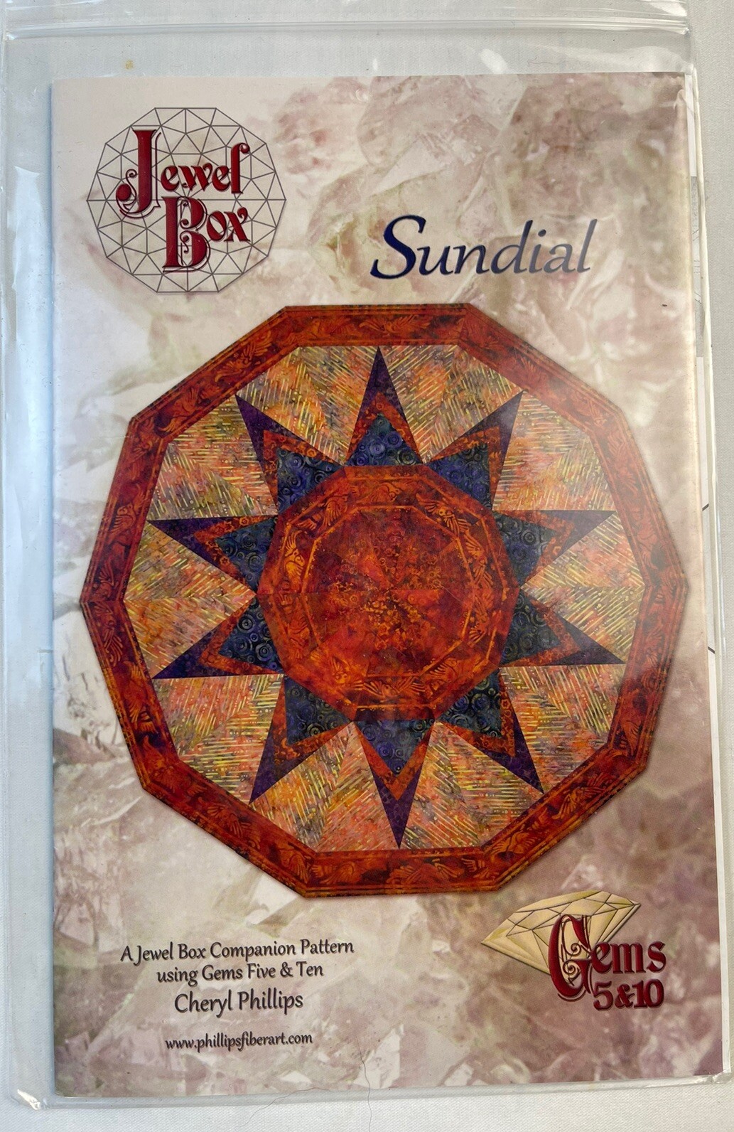 Jewel Box Sundial Quilting Pattern Finished Size 45”x47” Cheryl Phillips