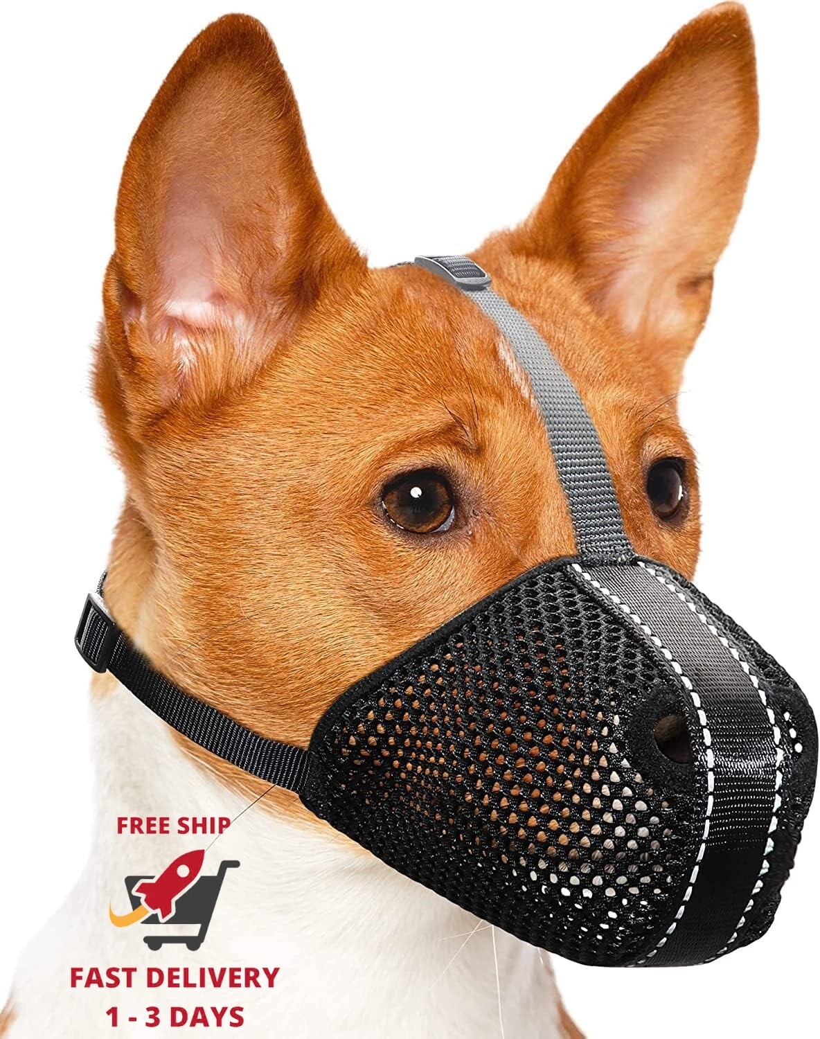 Bozal de malla suave para perros pequeños, medianos y grandes
