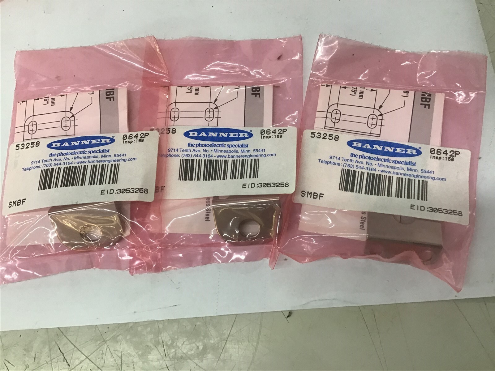 Banner 53258 SMBF Mounting Bracket Lot Of 3