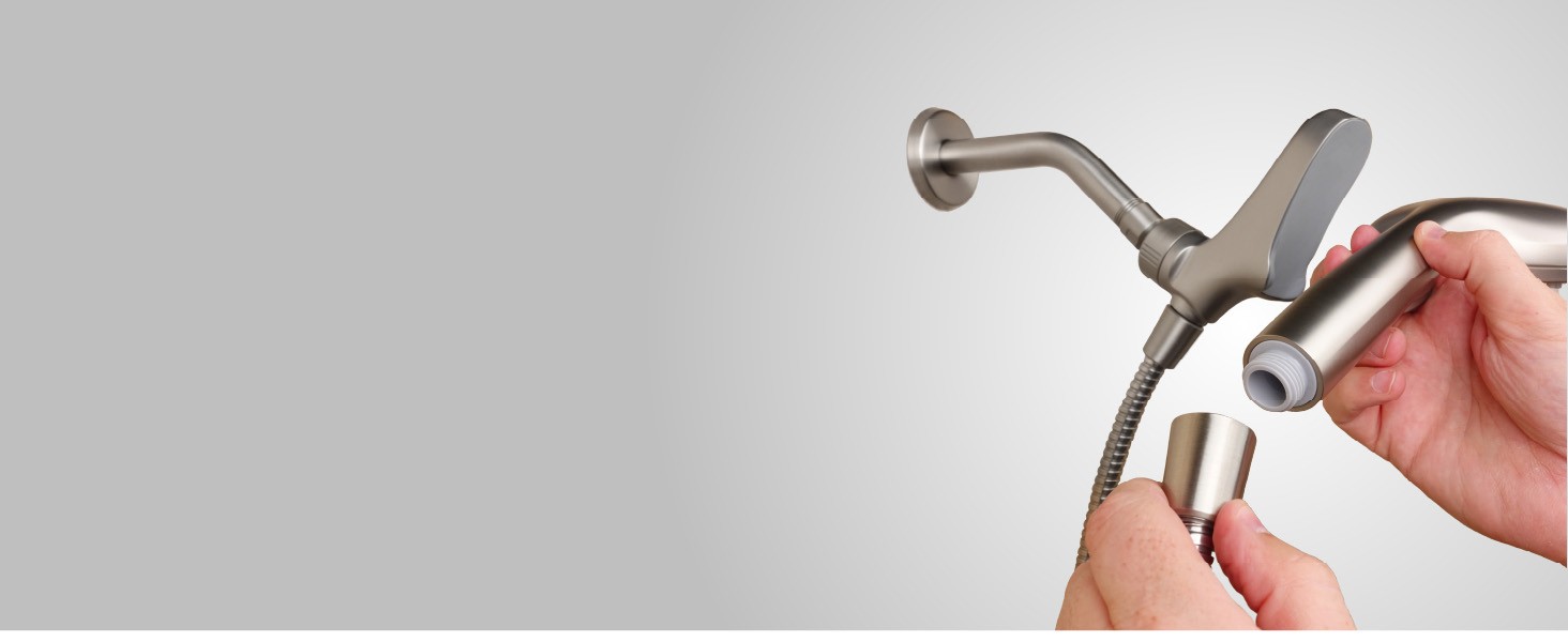 HydroFuse Handheld Shower Head with Magnetic Docking 6-Function High Pressure
