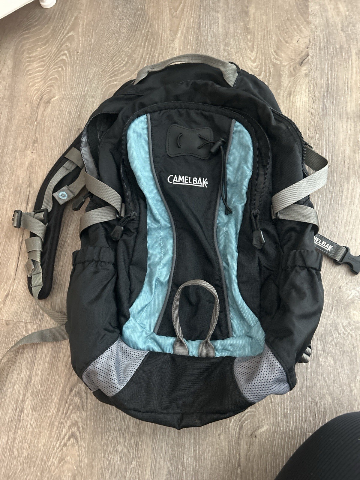 CamelBak Hydration Backpack Black Blue Gray Hiking Padded Straps Adjustable