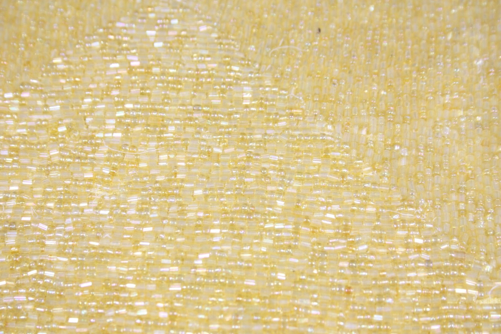 Cynthia Rowell Glam Yellow Glass Bead Square 13” Zipper Pillow Case Cover