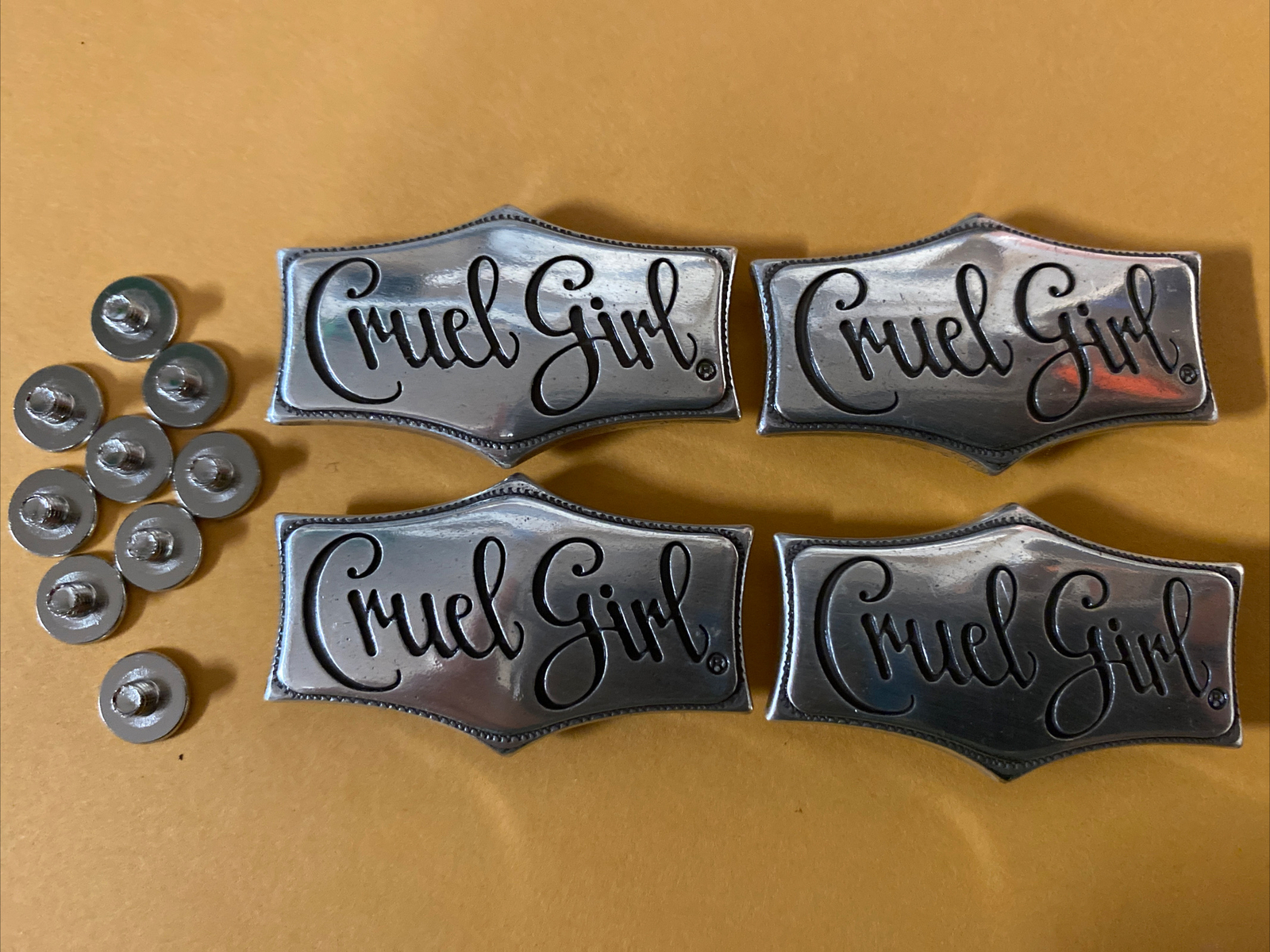 Lot Of 4 Cruel Girl Conchos With Screws