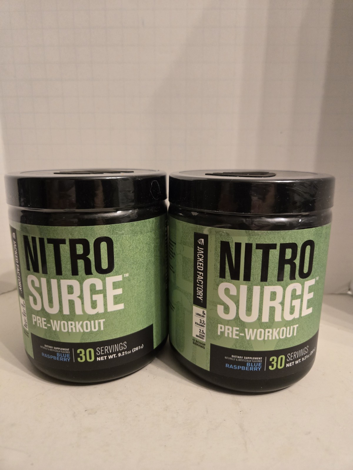 2 Nitrosurge  Build Pre Workout approx 30 Serv  Blue Raspberry  EXP 2/28 NEW